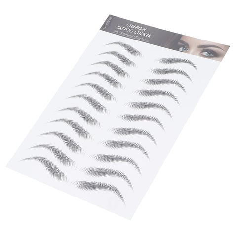 Eyebrow Sticker, Long Lasting Eyebrow Transfers Sticker Household Portable Women Eyebrow Tattoo Sticker Temporary Brow Tattoo Peel Off Grooming Shaping Eyebrow Sticker for Women and Girls(BLACK-10)