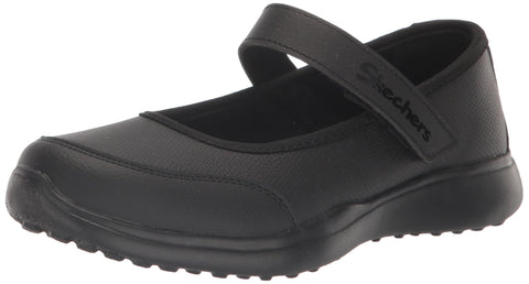 Skechers Kids Girls Microstrides-Recess Rules Sneaker, Black/Black, 12 Little Kid