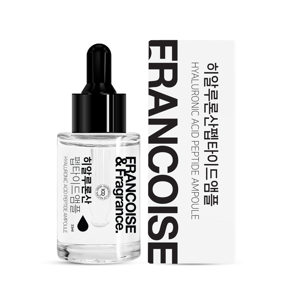Francoise Select Personalized Ampoule Total Solution Skin care natural ingredients truly natural cosmetic K-beauty for Epidermal moisturizing, skin barrier improvement, transparent radiant skin, soothing, regeneration (Hyaluronic Acid Ampoule 1fl oz)