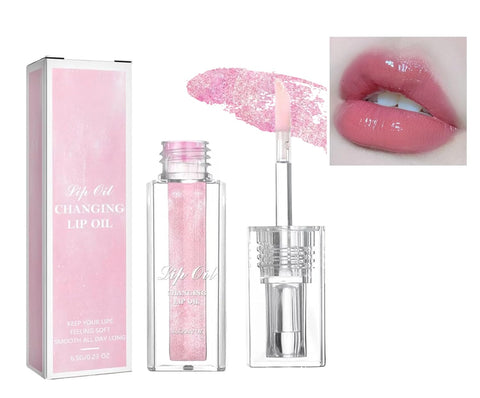 Generic Boss Up Color Changing Lip Oil, 2024 New Lip Gloss Base, Color Changing Lip Oil, Moisturizing Color Changing Lip Gloss, Color Changing Lipstick, Transparent Plumping Lip Oil