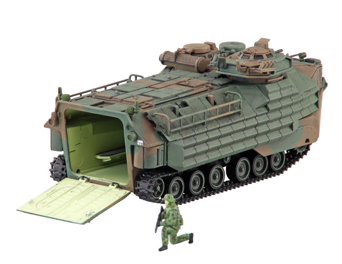 Aoshima Bunka Kyozai 1/72 Military Model Kit No. 21 Ground Self-Defense Force Amphibious Car (AAVP7A1 RAM/RS) Water Mobile Group Plastic Model