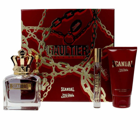 Jean Paul Gaultier Scandal for Men - 3 Pc Gift Set 3.4oz EDT Spray, 0.34oz EDT Spray, 2.5oz Shower Gel