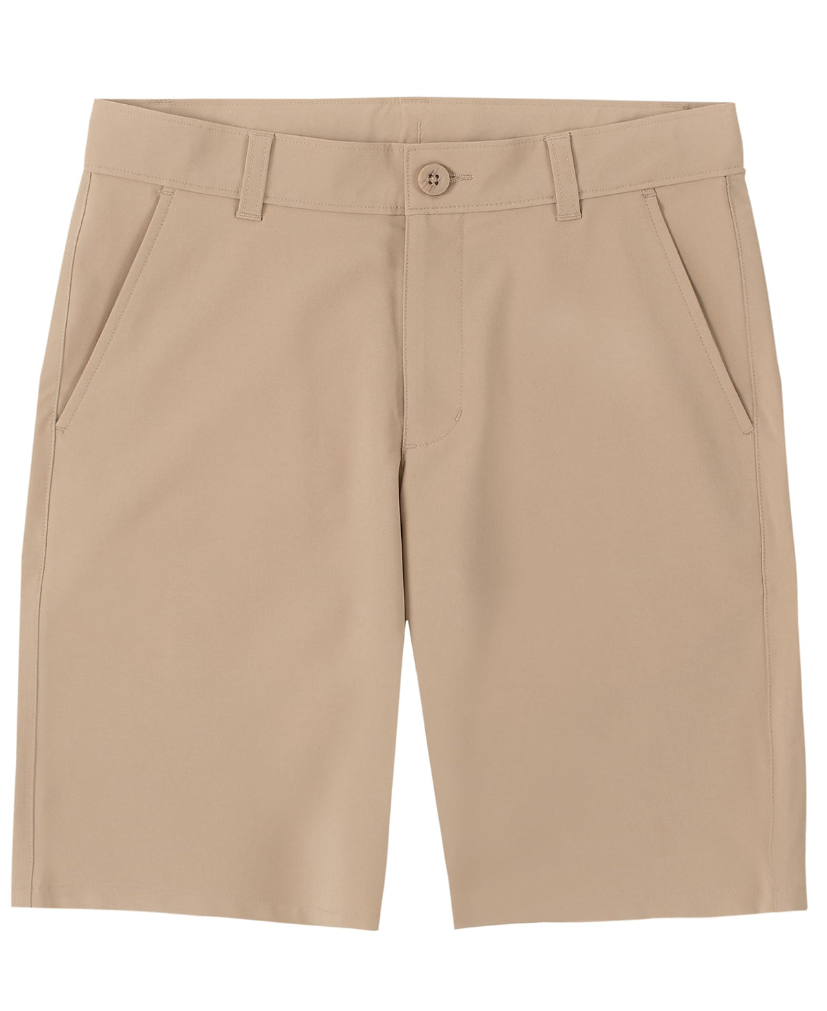 Nautica Boys Size School Uniform Flat Front Twill Short, Khaki, 6 Slim