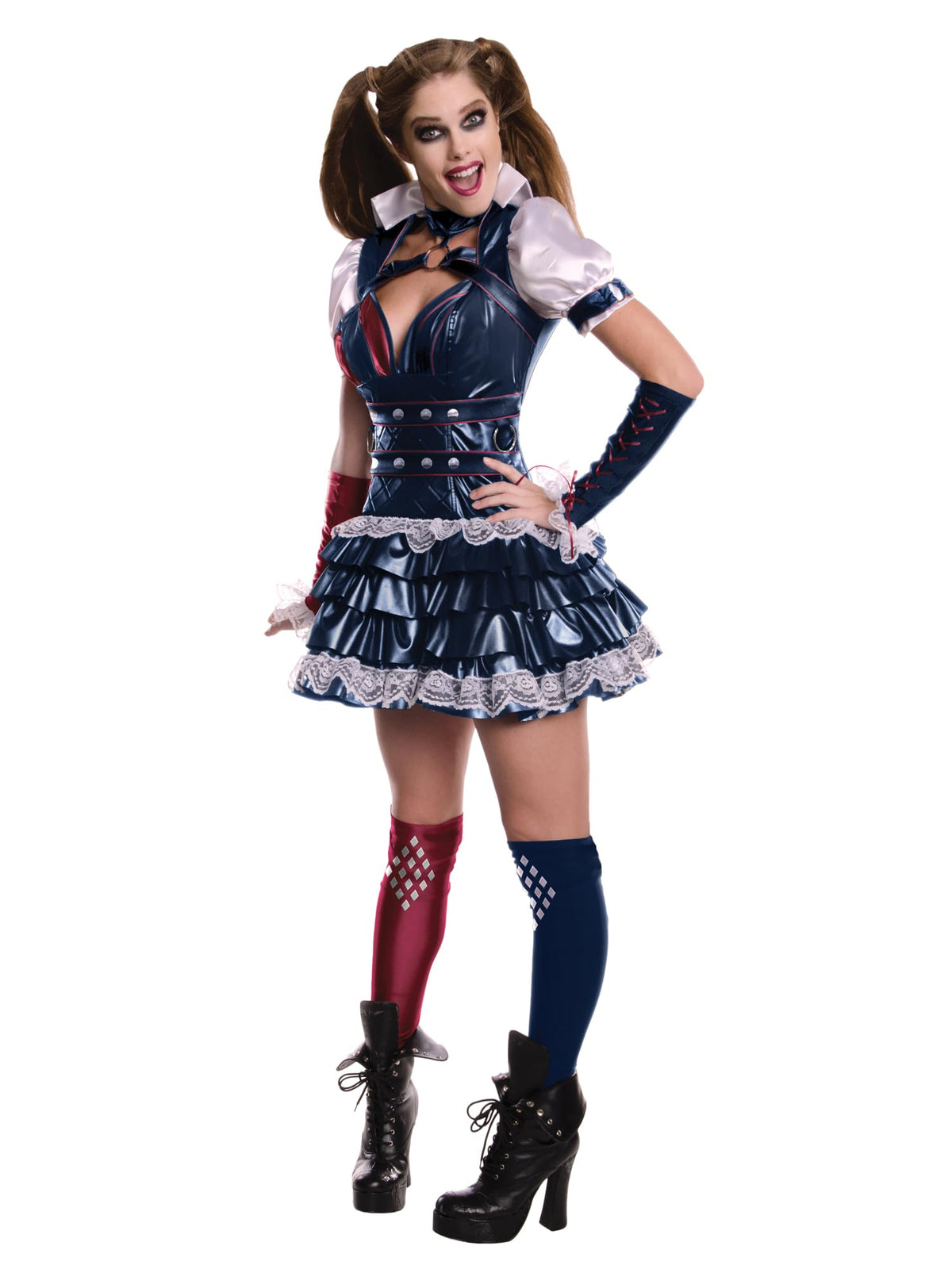 Rubies Official Harley Quinn - Batman Arkham Costume Adult Ladies -size Medium Halloween