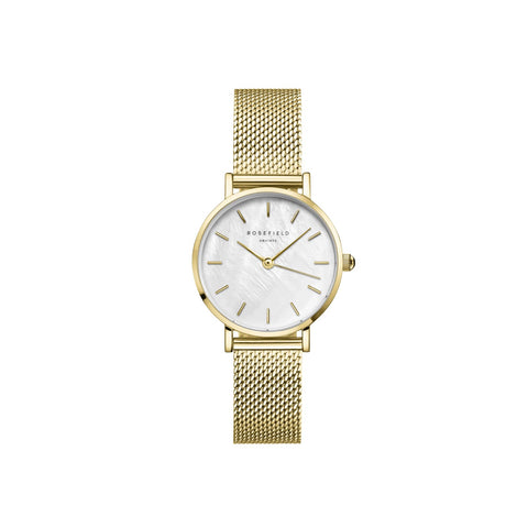 ROSEFIELD Women's Small Edit Gold Milanese Mesh Watch