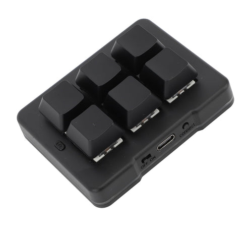 Zunate 6 Key Gaming Keyboard Wired USB, Macro RGB Mechanical Gaming Keypad,Portable Slim One Handed Keypad for Windows, for