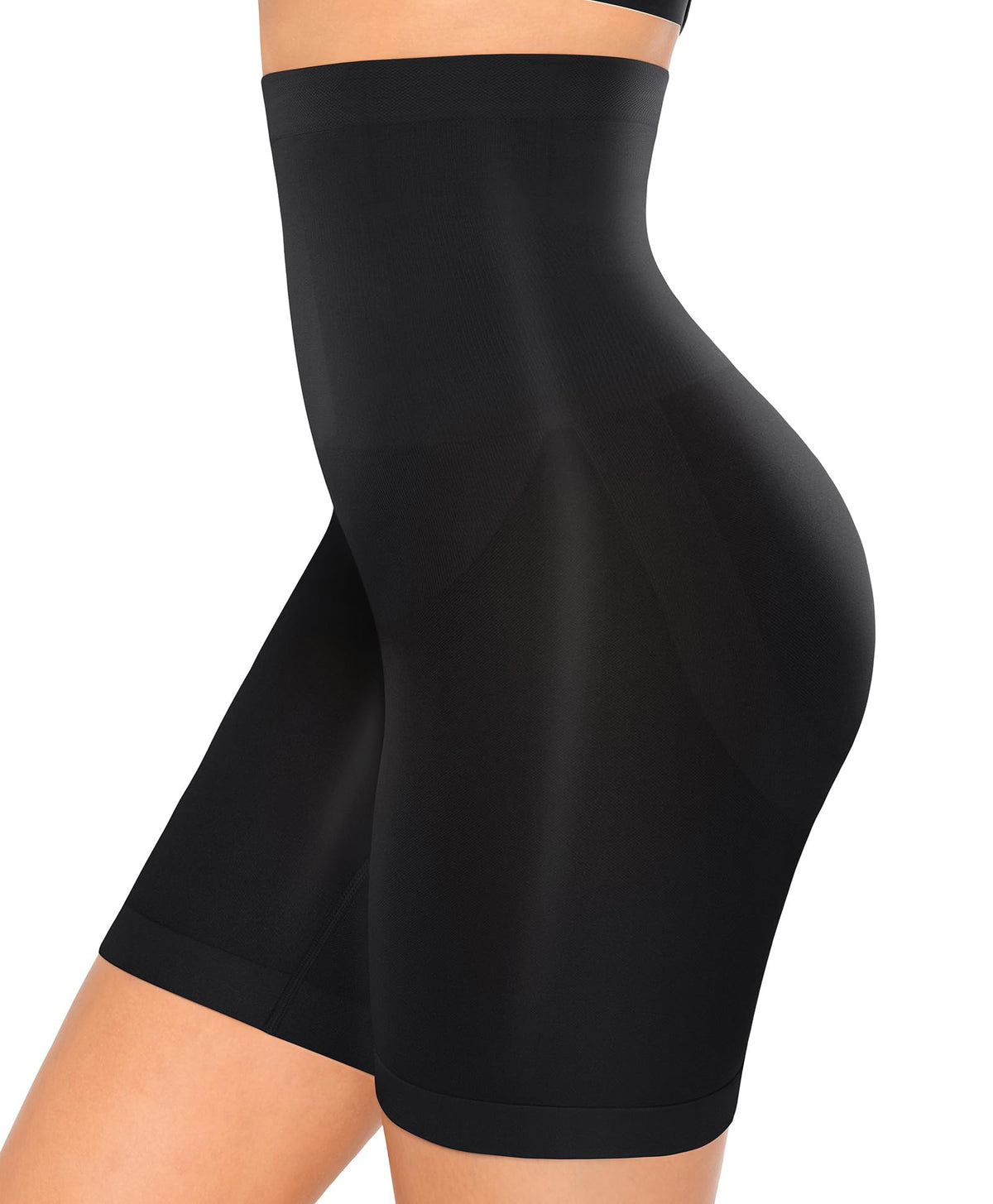 FeelinGirl Shapewear Tummy Control for women High Waisted Body Shaper Shorts Ash Black