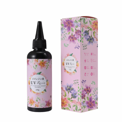 100g UV Resin Clear,Crystal Clear Hard Ultraviolet Curing Epoxy Resin,Premixed Resin UV Transparent Solar Activated Glue for DIY Jewelry Making, Craft Decoration