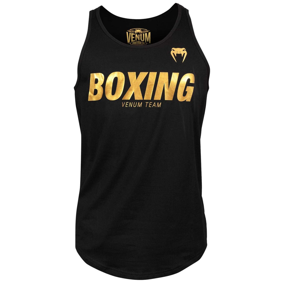 Venum Men's Tank Top, Black/Gold, Medium