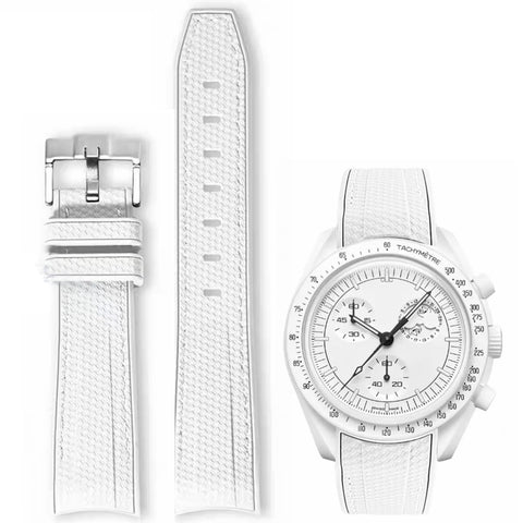 AIYIRUO Watch Straps Compatible with Omega x Swatch Strap MoonSwatch, Replacement Strap 20 mm Rubber Omega X Swatch Moonswatch Speedmaster Replacement Strap, Bracelet for Men and Women, 20mm
