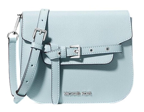 MICHAEL Michael Kors Emilia Small Leather Crossbody Bag Vista Blue