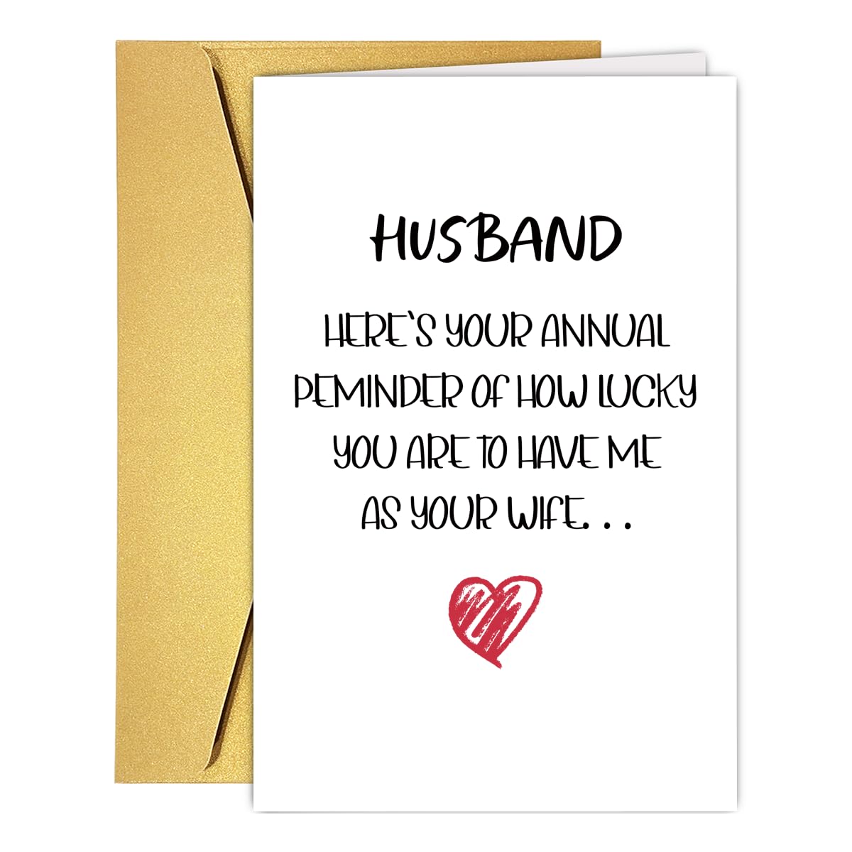 RUALOVE Funny Valentine's Day Card Husband, Anniversary Card Husband, Birthday Card Him, Husband Birthday, Anniversary Card Him, Birthday Card Men, Birthday Card Boyfriend, Valentines Day Card
