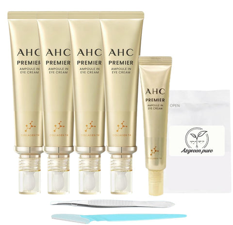 AHC: SEASON 11 PREMIER AMPOULE IN EYE CREAM 40ml(1.35 fl.oz) X 4Pack + SEASON 11 Eye Cream 12ml + Eyebrow Knife + Tweezers included***Be sure to check the additional components!!***