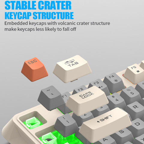Haofy Notebook Keyboard, Colored Backlit High Durability Wired Computer Keyboard for Desktop Computer