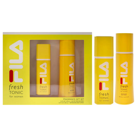 Fila Fresh Yellow for Women - 2 Pc Gift Set 3.4oz EDP Spray, 8.4oz Body Spray