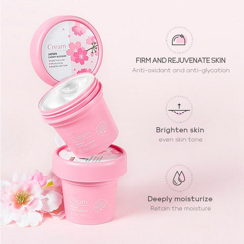 Skincare Gifts Set For Teenage Girls,Cherry Blossom Skincare Sets,Facial Kit,Pamper Sets For Women Gifts,Skin Care Sets & Kits - Cleanser, Face Serum, Face Cream,Toner,Eye Cream,Mask (SetA)