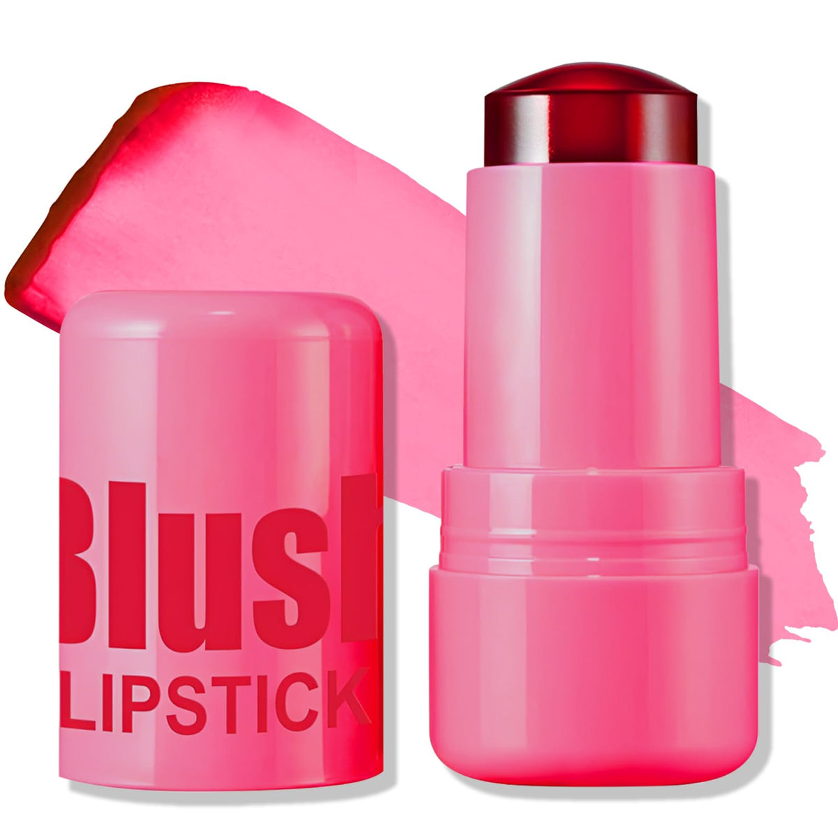 Erinde Cooling Water Jelly Tint Blush Stick, Sheer Lip & Cheek Stain, Buildable Watercolor Finish, Multi-Use Jelly Tinted Lip Blush Makeup Stick, Waterproof Long-lasting Matte Jelly Blush Stick