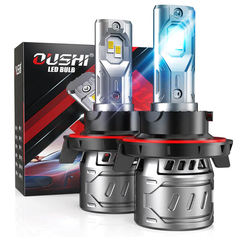 H13 LED Headlight Bulb, 9008 LED Bulbs High Low Beam 14000LM 70W 6000K Xenon White, Waterproof Mini Design All-in-One Conversion Kit for Car Headlight Bulbs Replacement (2 PCS)