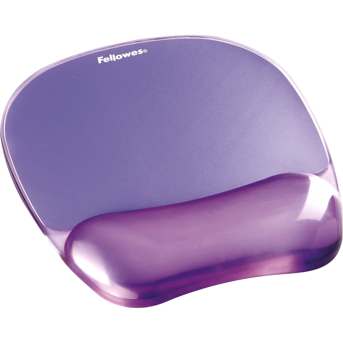 Fellowes Crystals Gel Mouse Mat with Wrist Support, Purple, 9"*7.5"