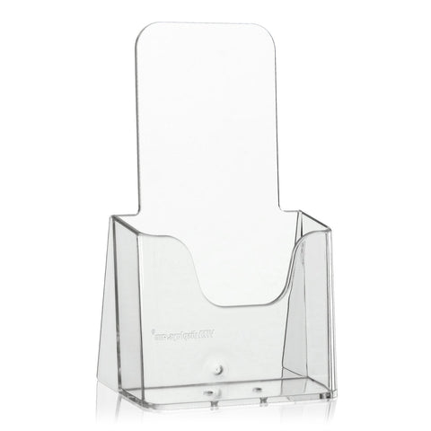 VITAdisplays DIN NE-104 Long (DL) Table Brochure Stand Flyer Stand Leaflet Holder Transparent