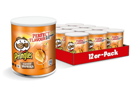 Pringles Sweet Paprika Paprika Chips | 12 small cans for on the go (12 x 40g)
