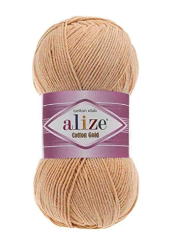 55% Cotton 45% Acrylic Alize Cotton Gold Yarn 1 Skein/Ball 100 gr 360 yds (446 - Ashy Powder)