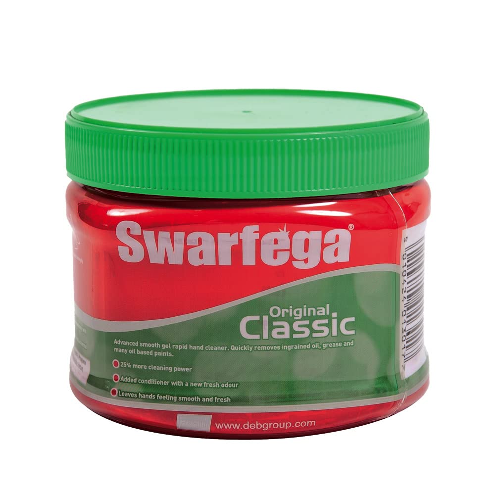 Swarfega Original Classic Hand Gel, Rapid Action Hand Wash for Working Hands, Smooth Green Gel Formula with Added Conditioner, Gentle on Skin, 275ml Tub