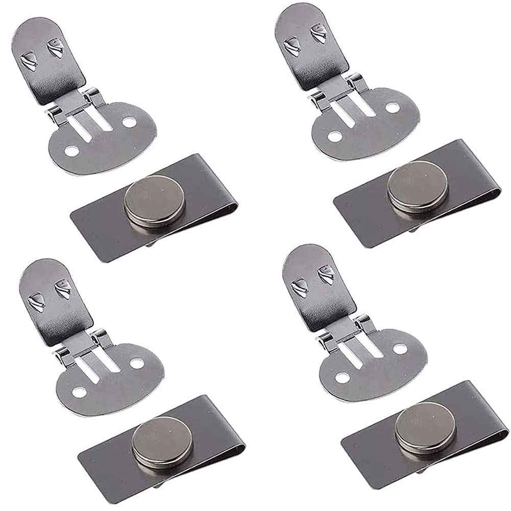 RZJZGZ 4 Pcs Invisible Magnetic Tie Stay,Anti-Wrinkle Stainless Tie Stay Clips,Magnetic Tie Clips for Men,Shirt Tie Clips Stays Pin,for Men Gifts and Anniversary Business