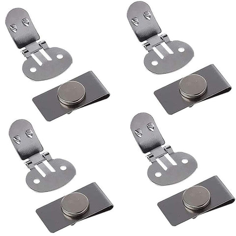 RZJZGZ 4 Pcs Invisible Magnetic Tie Stay,Anti-Wrinkle Stainless Tie Stay Clips,Magnetic Tie Clips for Men,Shirt Tie Clips Stays Pin,for Men Gifts and Anniversary Business