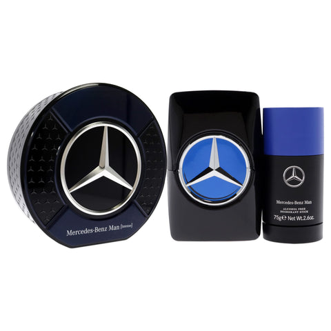 Mercedes-Benz Intense for Men - 2 Pc Gift Set 3.4 oz EDT Spray, 2.6oz Alcohol Free Deodorant Stick