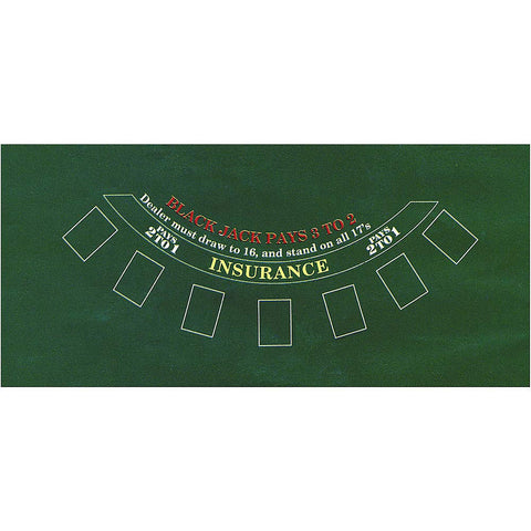 Amscan Blackjack Table Cover, 1 Piece, Green