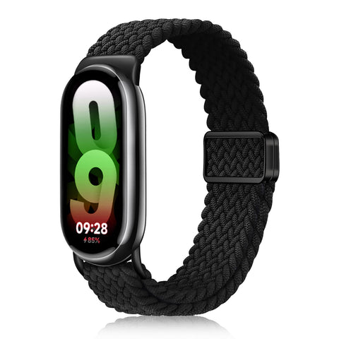 YealRed Nylon Strap Compatible with Xiaomi Mi Band 9 / Mi Band 8, Magnetic Buckle Sport Band, Replacement Strap for Men and Women for Xiaomi Smart Band 9 / Smart Band 8 (Black)