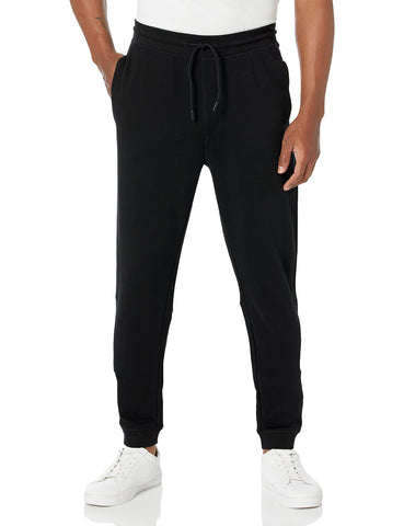 BOSS Men's Patch Logo French Terry Cotton Joggers, Black Fog, M