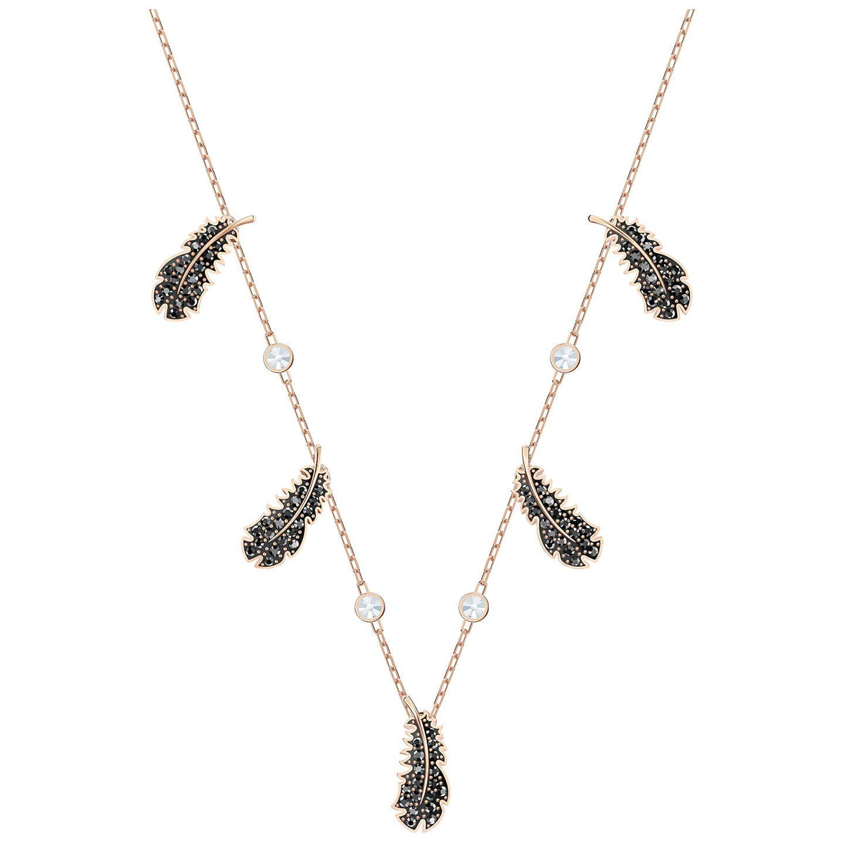 Swarovski Authentic Naughty and Simply Playful Rose Gold Plated Black Crystal Necklace Choker