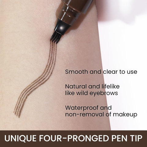 BINGBRUSH Eyebrow Pencil Micro 4 Point Ink Pen by Brow Stylist - Eye Makeup Lift & Snatch Eyebrow Pen Kits Long-Lasting Waterproof Natural Eyebrow Hair (1Pc 02# Dark brown)