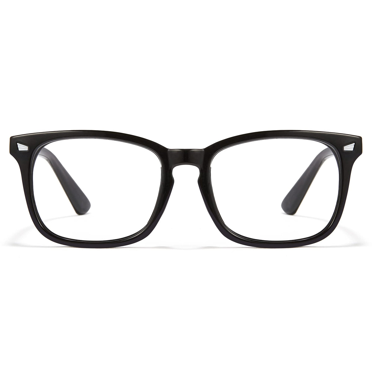 Cyxus Black Blue Light Filter Glasses for Men Women Computer Gaming Glasses UV Blocking Fake Eyeglasses Retro Clear Lens Lightweight Square Eyewear Frame,Spring Hinge,Anti Eye Strain,Relieve Headaches