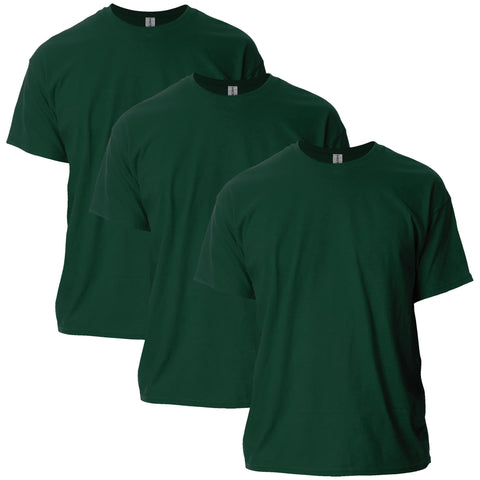 Gildan Adult Ultra Cotton T-Shirt, Style G2000, Multipack, Forest Green (3-Pack), Medium