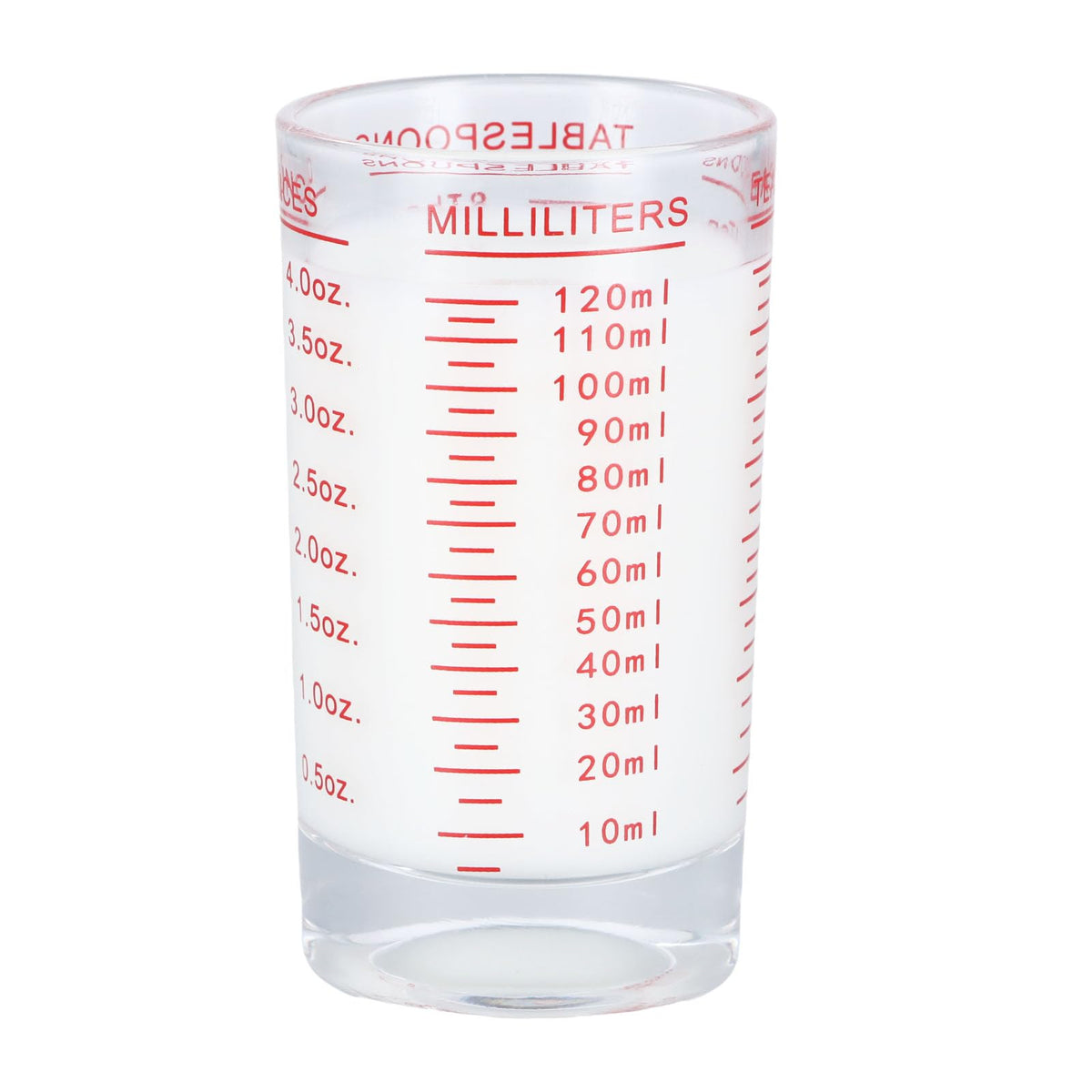 Shengxi Measuring Cup, Shot Glass with Scale, 120 ml Espresso Shot Glasses, Measuring Cup, Small Shot Glasses, Mini Measuring Cup, Robust Baking Measuring Cup for Kitchen, Bar, Vodka, Cocktail,