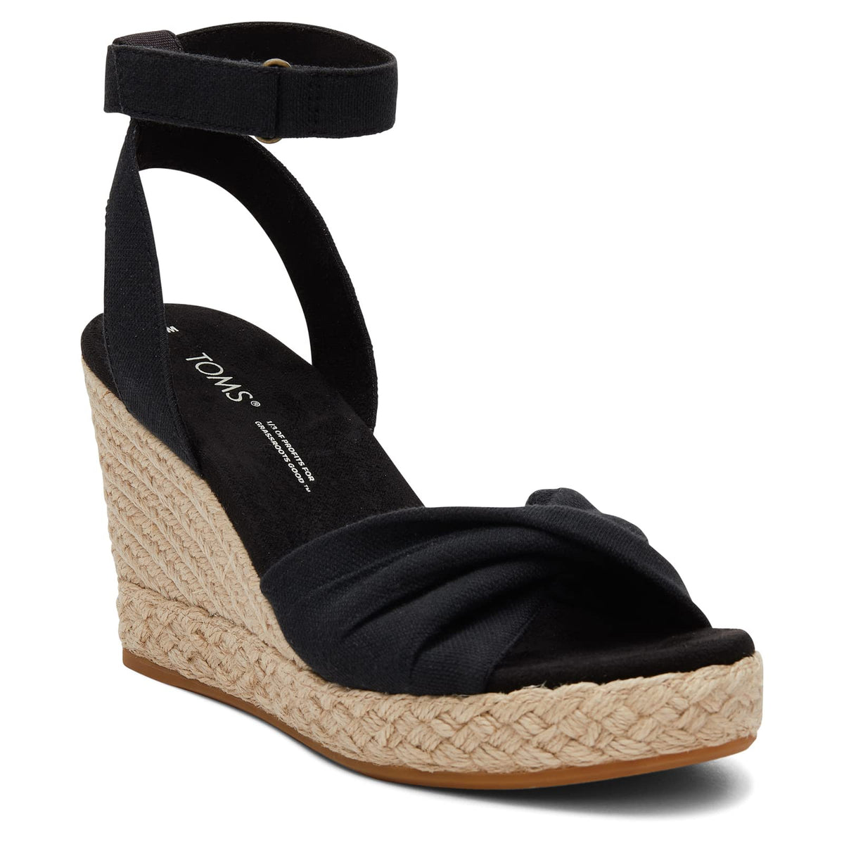 TOMS Women's Marisela Espadrille Wedge Sandal, Shell Pink, 5