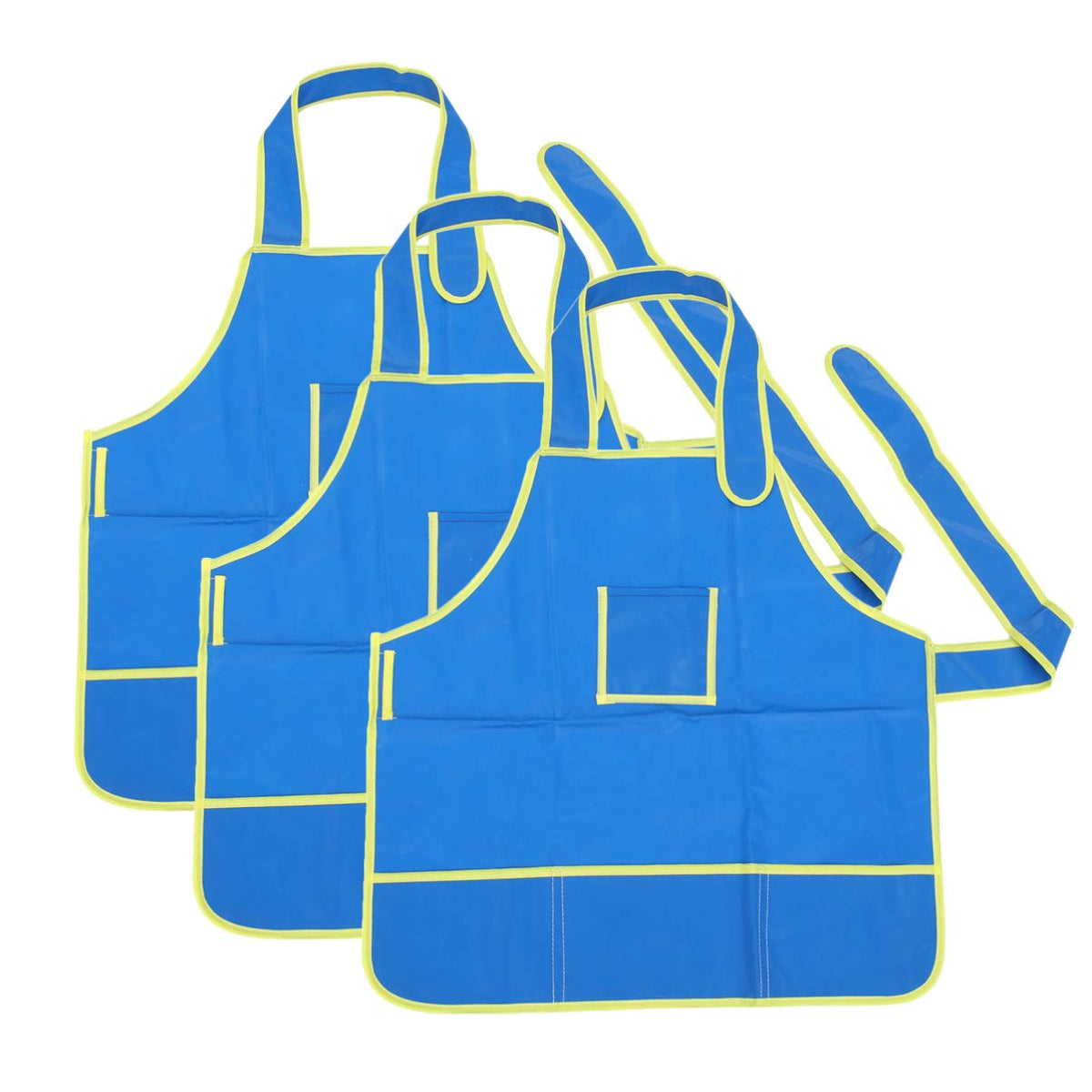 Milisten Children Painting Apron 3pcs Painting Smock Painting Apron Art Supplies Child Blue Painting Apron