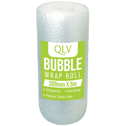 QLV Bubble Wrap 300mm x 5m. Small Air Bubble Wrap for House Moving & Packaging Essentials - Premium quality Bubble Wrap Roll - Made in UK