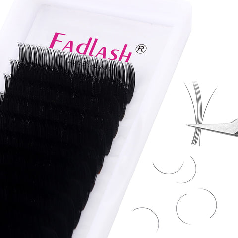 Eyelash Extensions 0.07 B Curl 8-14mm Regular Volume Lash Extensions Premium Silk Volume & Classic Lashes Matte Dark Professional Eyelash Extension Supplies (0.07-B, 8-14mm Mix)