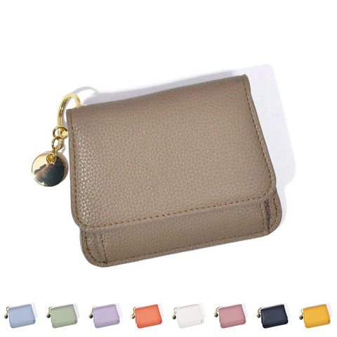 FORPEXIAL Small Wallet for Women Compact & Stylish Organizer with Secure Zip Closure, Affordable Luxury Daily Essential & TraveI Companion Ladies Slim Purse Gifts(Khaki)