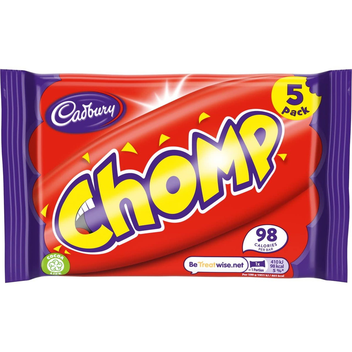 Cadbury Chomp Bar, 21 g (Pack of 5)