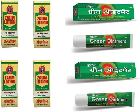 Orichem zalim lotion x 4 Green Oinment x 2 & For Ringworm, itching, Eczema & Fungal Infection daad khaaj khujli ki dava for men & women