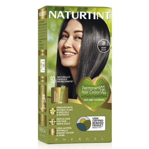 Naturtint Permanent Hair Colour, 1N Ebony Black, Black