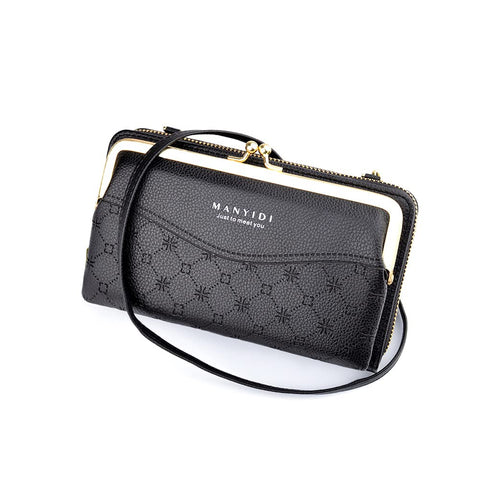 NEEVAS Cross Body Phone Bag for Women Ladies Purse PU Leather Zipper Wallet Shoulder Bag Clutch with Credit Card Slots