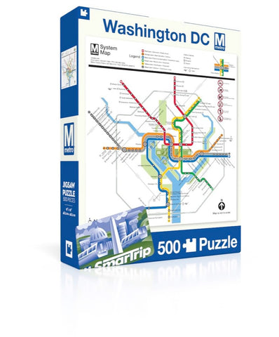 New York Puzzle Company - Transit Maps DC Metro Map - 500 Piece Jigsaw Puzzle