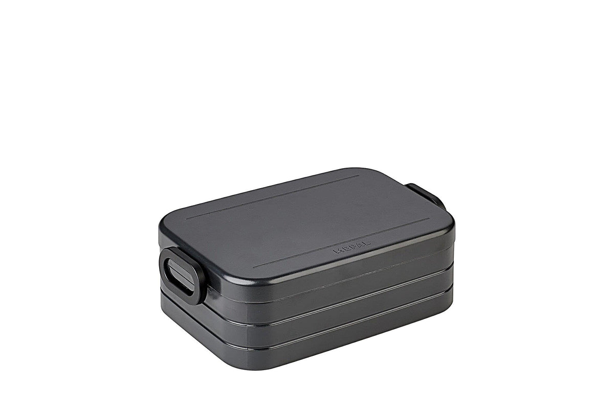 Mepal Lunch Box Midi - Lunch Box to Go - for 2 Sandwiches or 4 Slices of Bread - Snack & Lunch - Lunch Box Adults - Nordic Black
