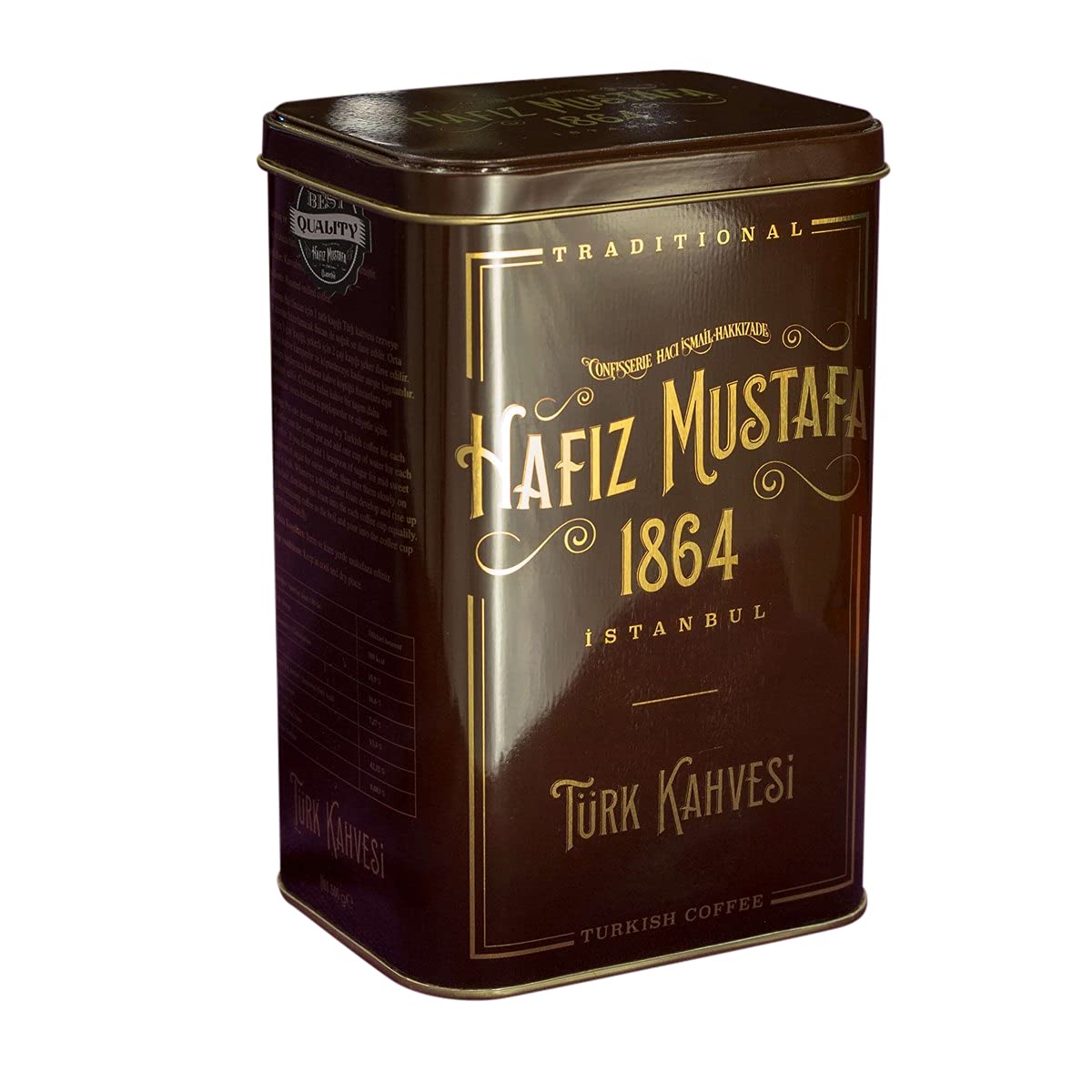 Hafiz Mustafa 1864 Istanbul, Turkish Coffee, Finest Ground, Authentic, Milled and Medium Roasted Arabica Beans, Tray Gift Ideas for Birthday, Christmas